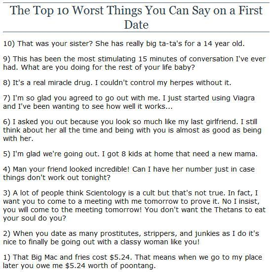 What To Do And Say On A First Date