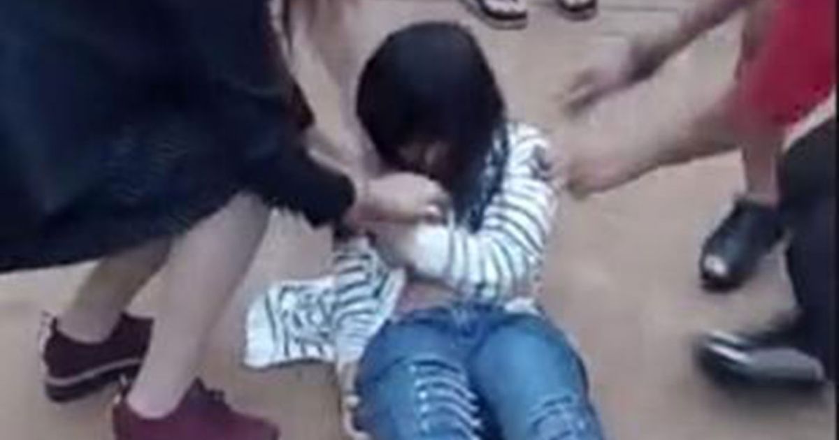 Gang naked girl video