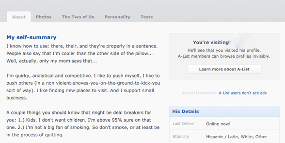 What Not To Put In Your Online Hookup Profile